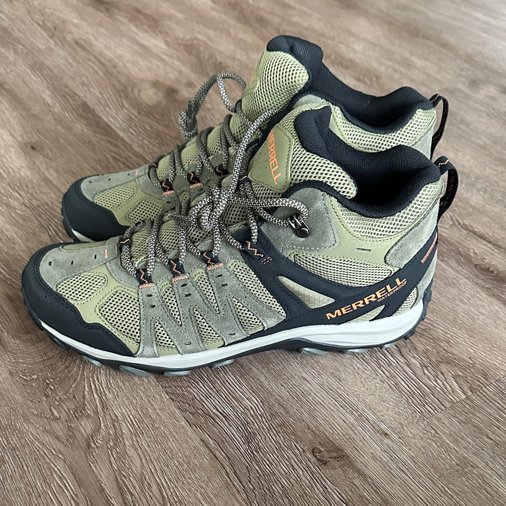 Merrell‎ Accentor 3 Mid Waterproof Hiking Boots in Olive/Herb Size 12 Outdoor - Picture 3 of 8